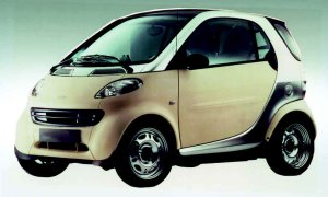 The SMART car from Mercedes Benz and Swatch